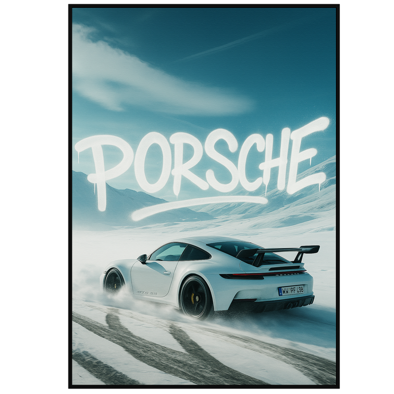 Plakat "Porsche Snow" - VisualVerses